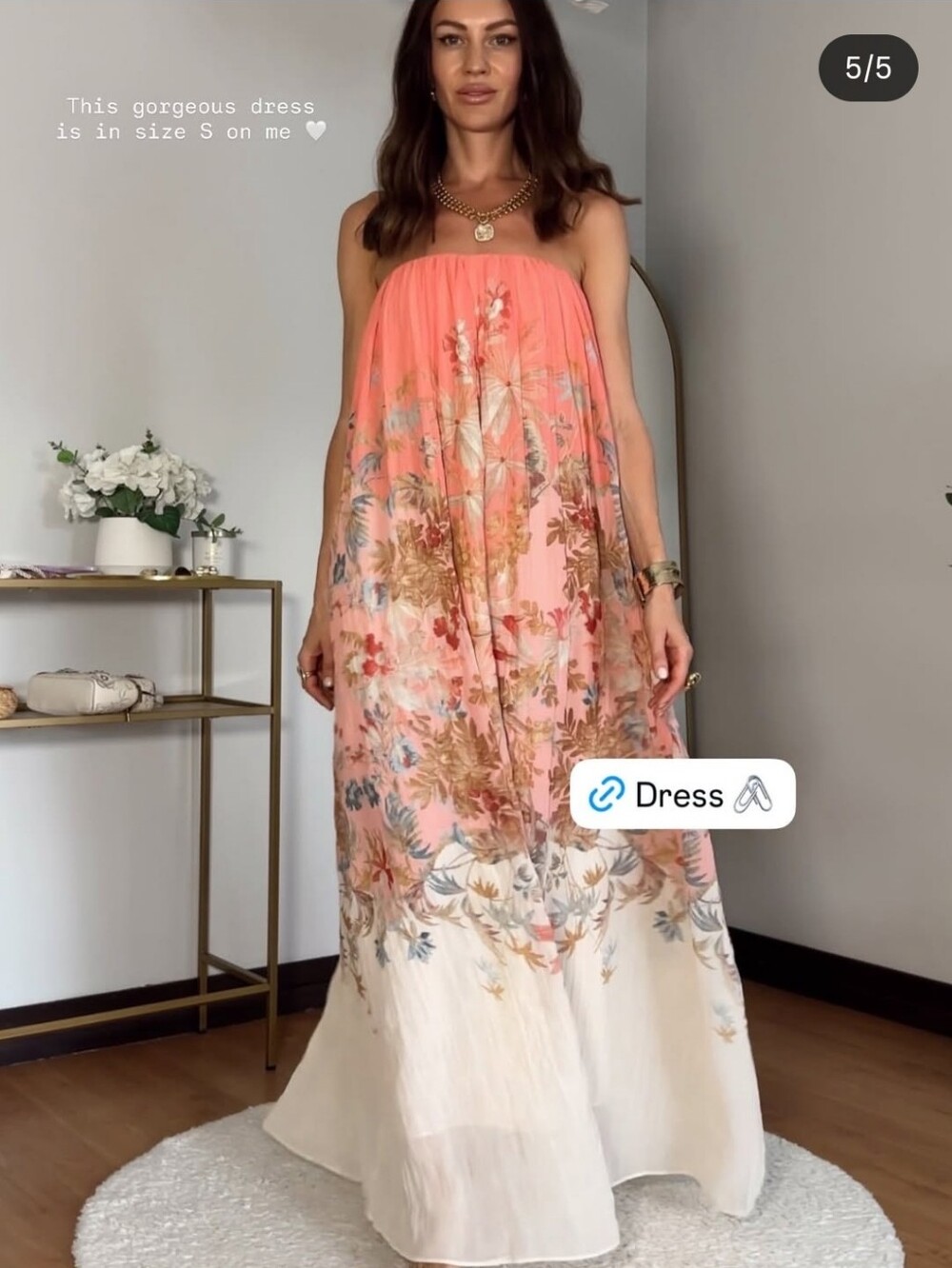 H&M A-Line Bandeau Chiffon Dress NWT